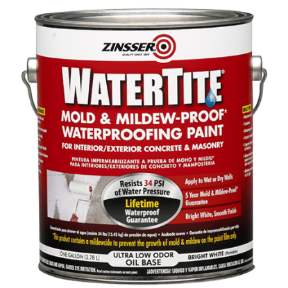 Краска Zinsser WaterTite фасадная водоотталкивающая противогрибковая